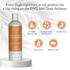 SoCal Suds & Company orange vanilla label closeup highlighting natural ingredients
