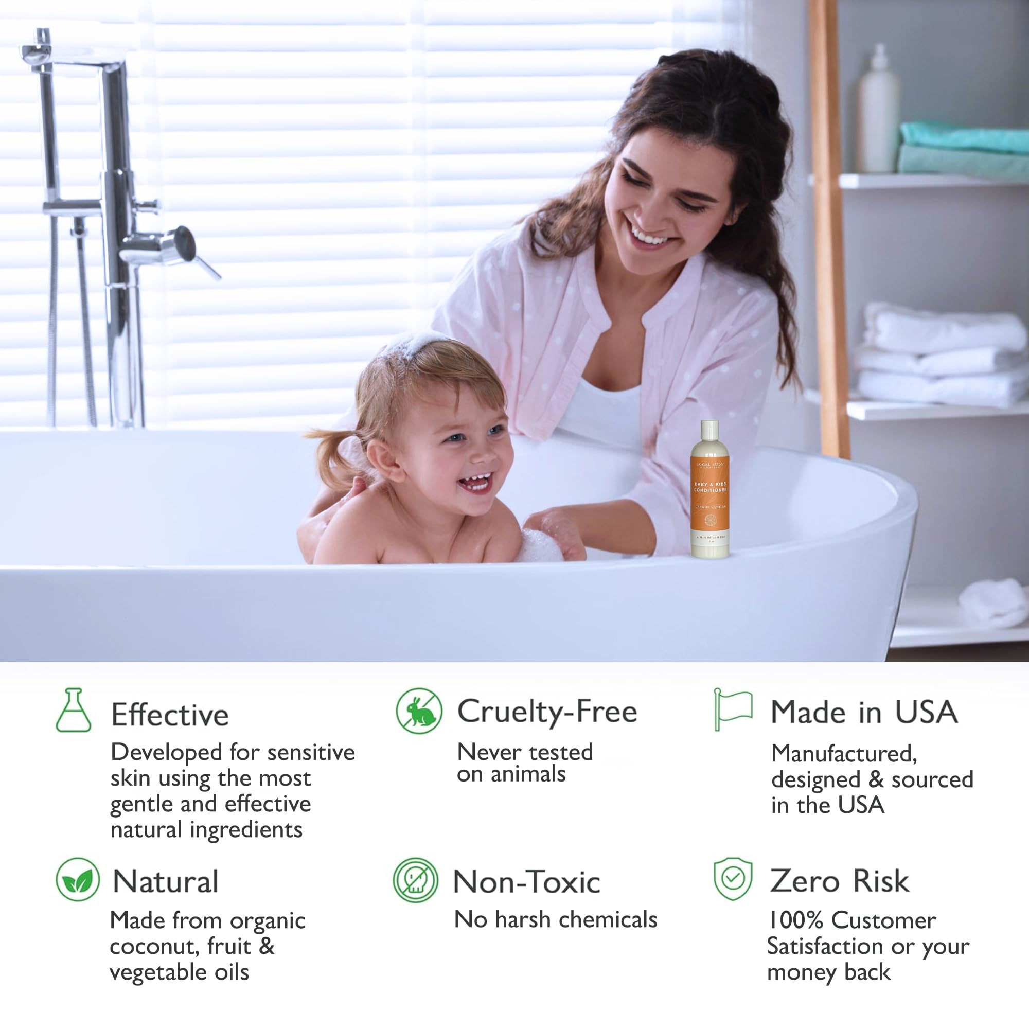 SoCal Suds & Company organic oils and Pro-Vitamin B5 highlighted