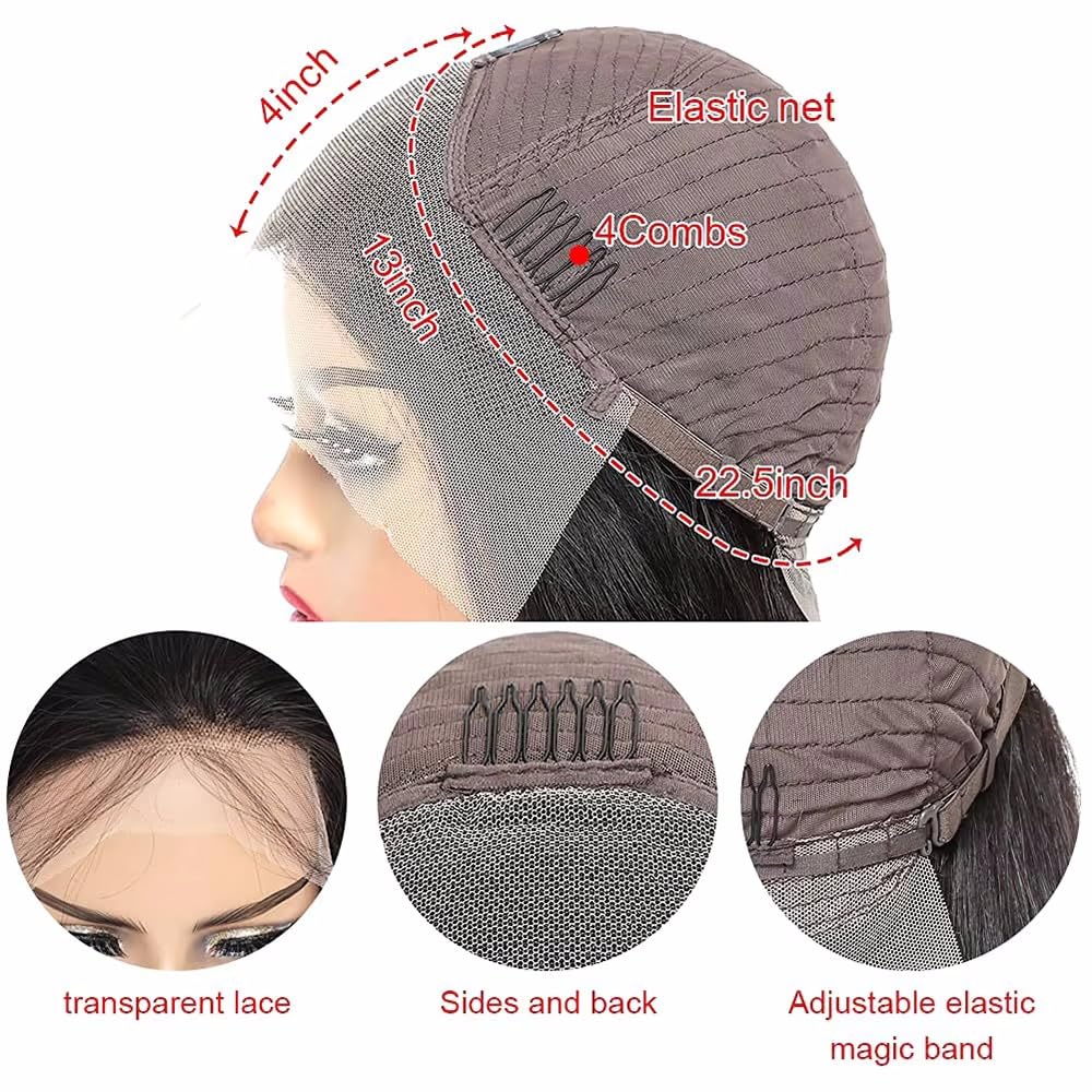 SODLIS wig with four combs and adjustable straps for secure fit.
