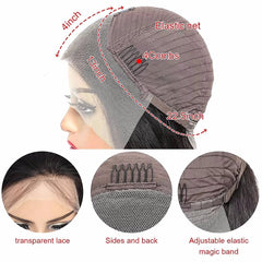 SODLIS wig with four combs and adjustable straps for secure fit.