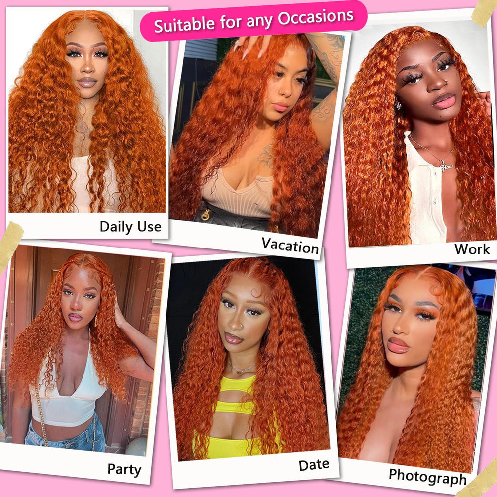 Color 350 ginger-orange wig for standout style