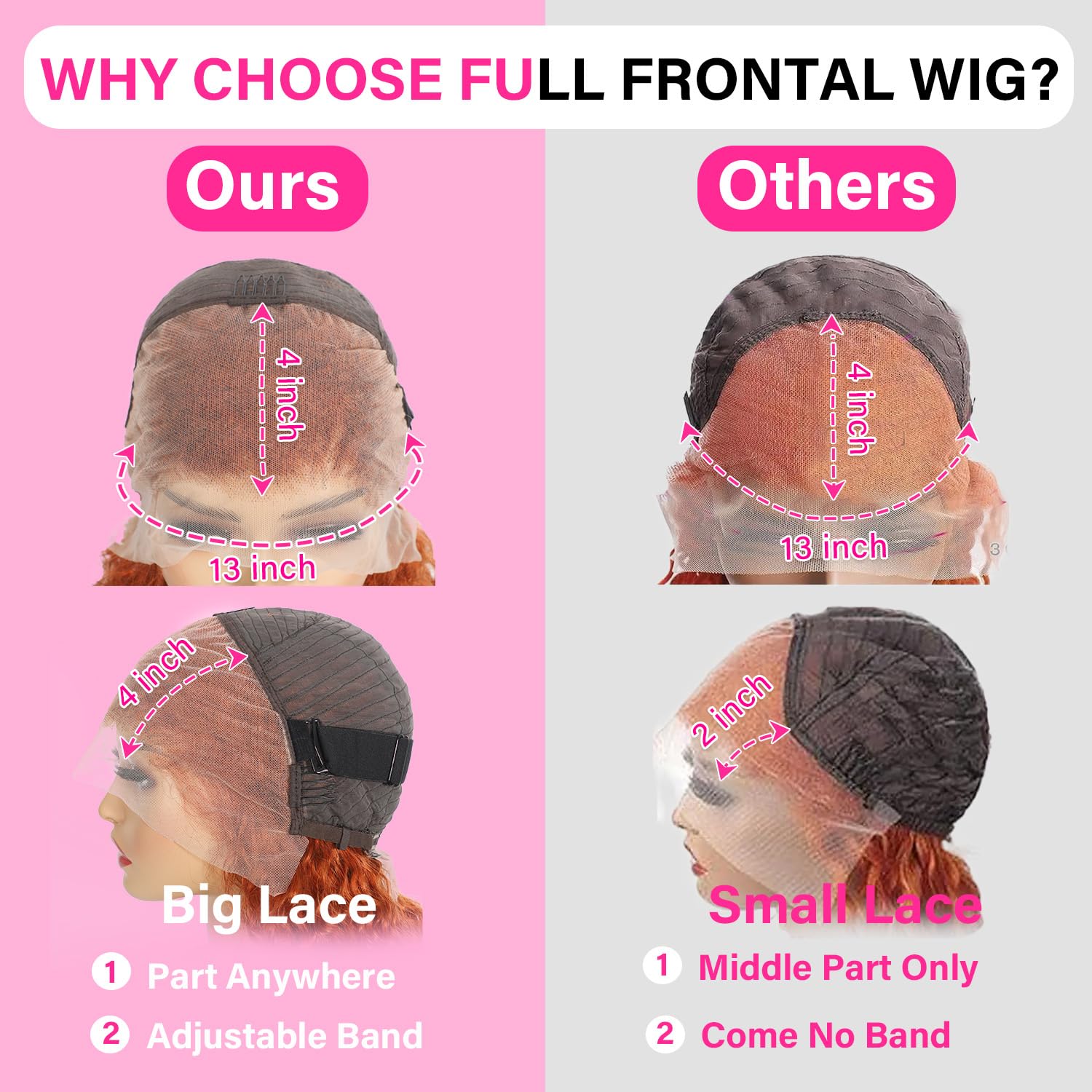 HD transparent 13x4 lace front wig blends with skin