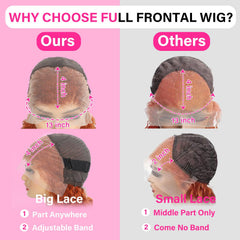 HD transparent 13x4 lace front wig blends with skin