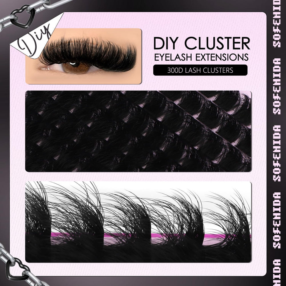 Sofenida beginner-friendly lash clusters simplify at-home DIY lashes.