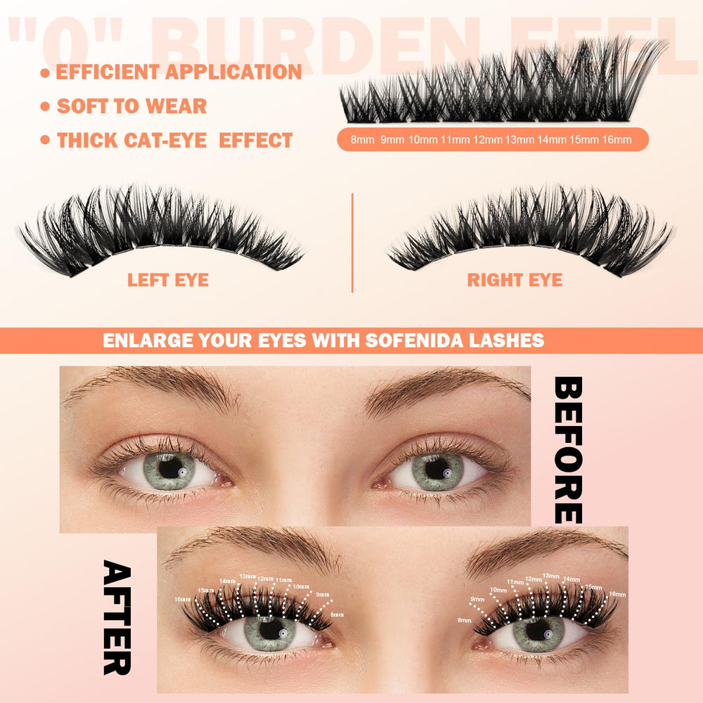 SOFENIDA D-curvature lashes offer comfortable wear and natural curl