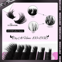 SOFENIDA clusters deliver dense volume with a lightweight feel for defined eyes.