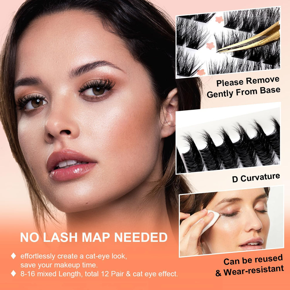 SOFENIDA left-right pre-mapped clusters simplify DIY lash design