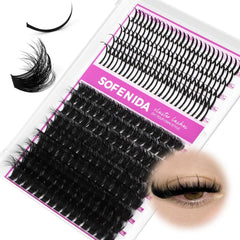 Sofenida lash clusters spike 13-21mm for bold, dramatic anime-inspired eyes.