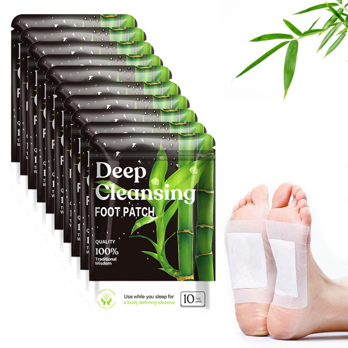 SOFFAIR 100-pads foot pads pack promotes overnight relaxation.