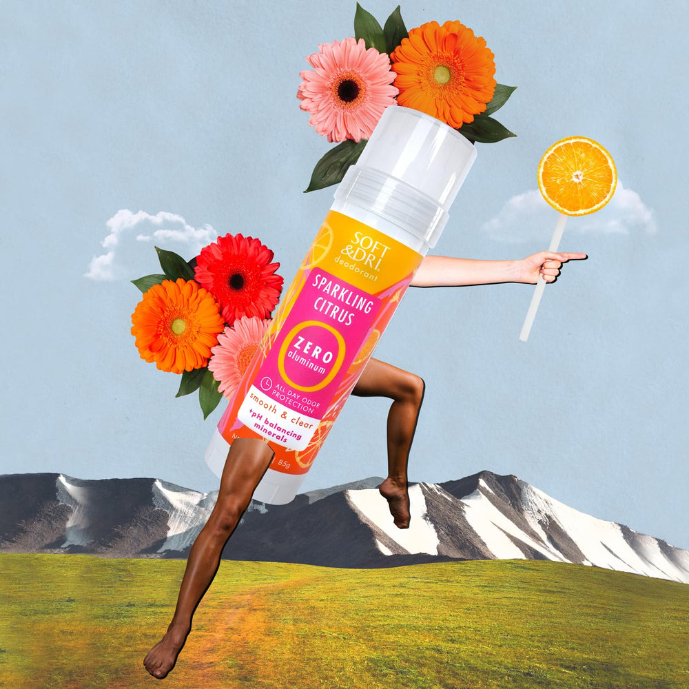 Soft & Dri mineral-balancing formula supports gentle odor control.