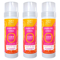 Soft & Dri Sparkling Citrus pack shows travel-friendly deodorant.