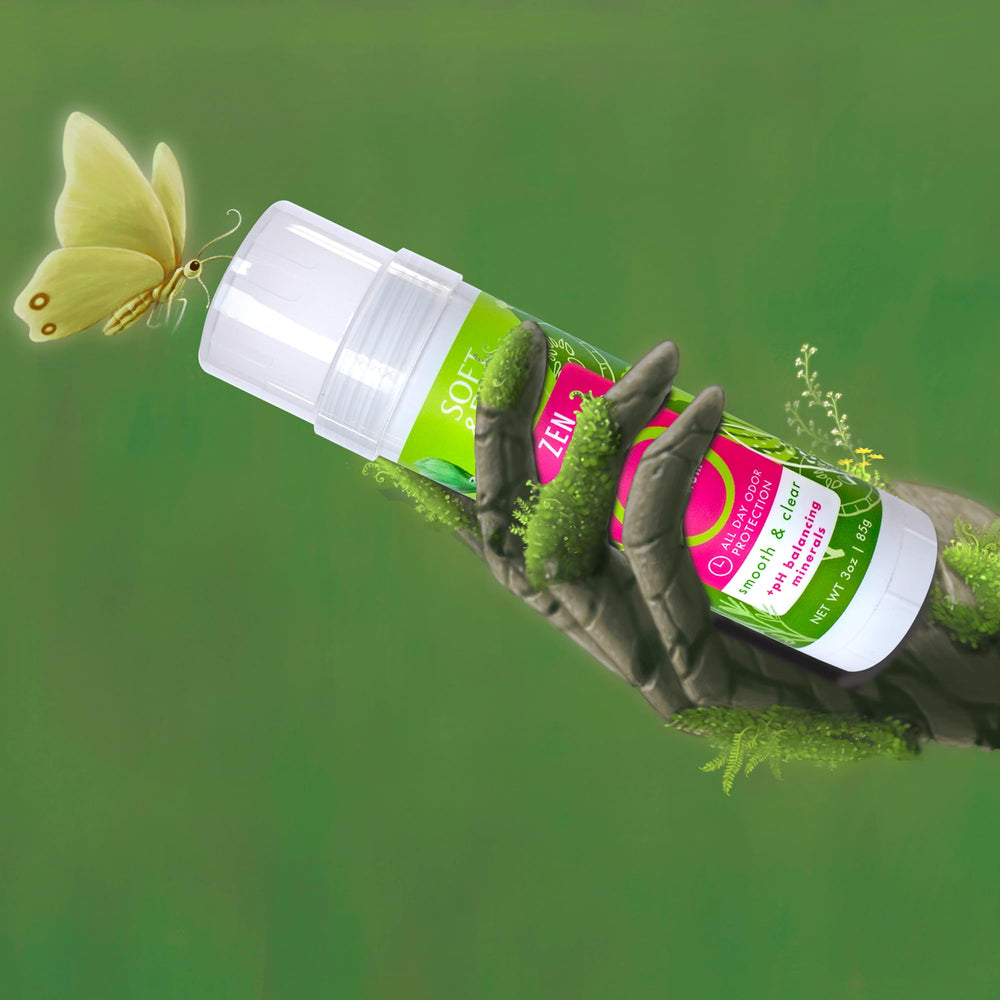 Soft & Dri Zen Cucumber contains pH-balancing minerals for skin-friendly odor management.