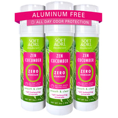 Soft & Dri Zen Cucumber deodorant stick front view for everyday freshness.