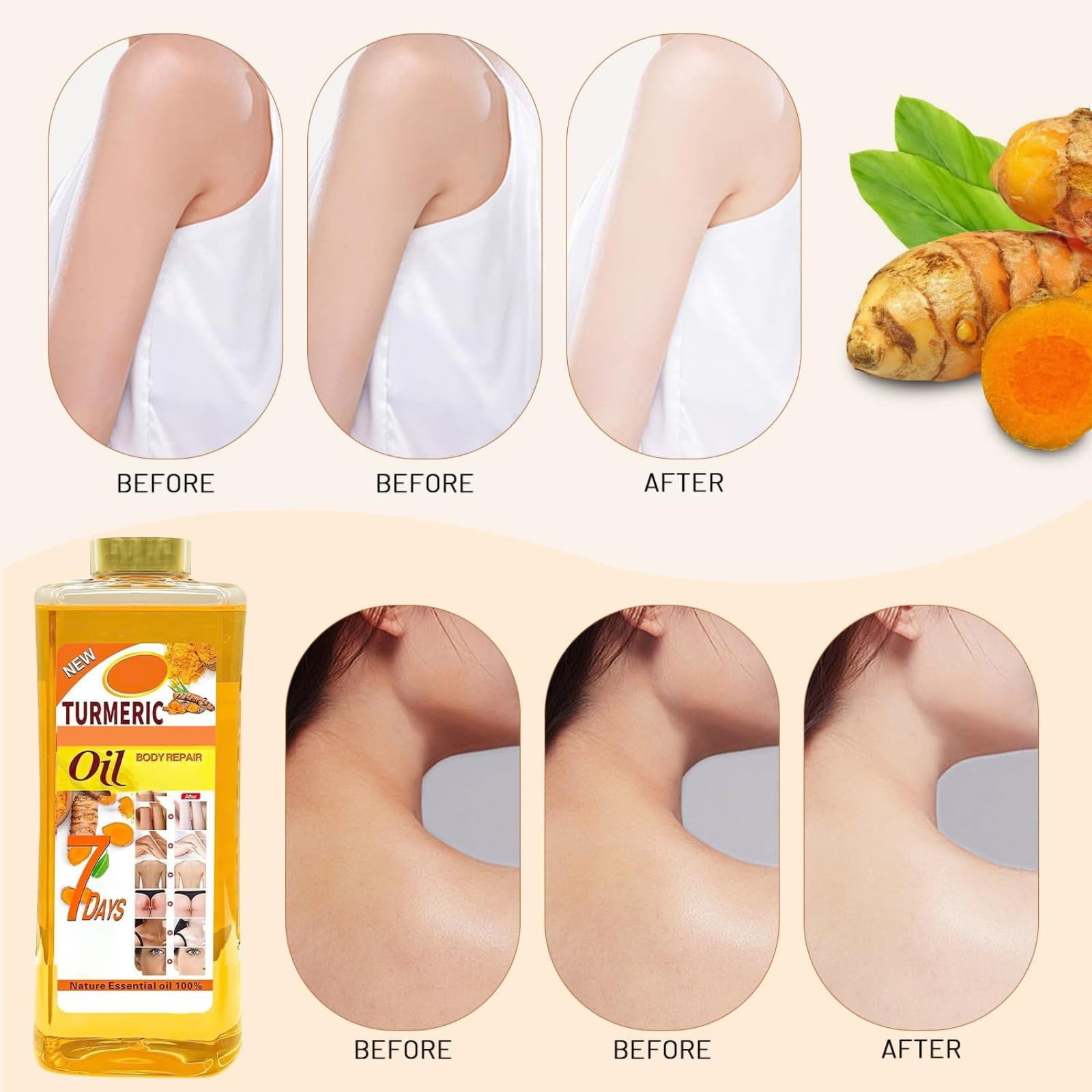 Soft7 Face and body oil application in a calm daily routine.