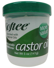 Softee Castor Oil Hair & Scalp Conditioner bottle for easy daily hair care