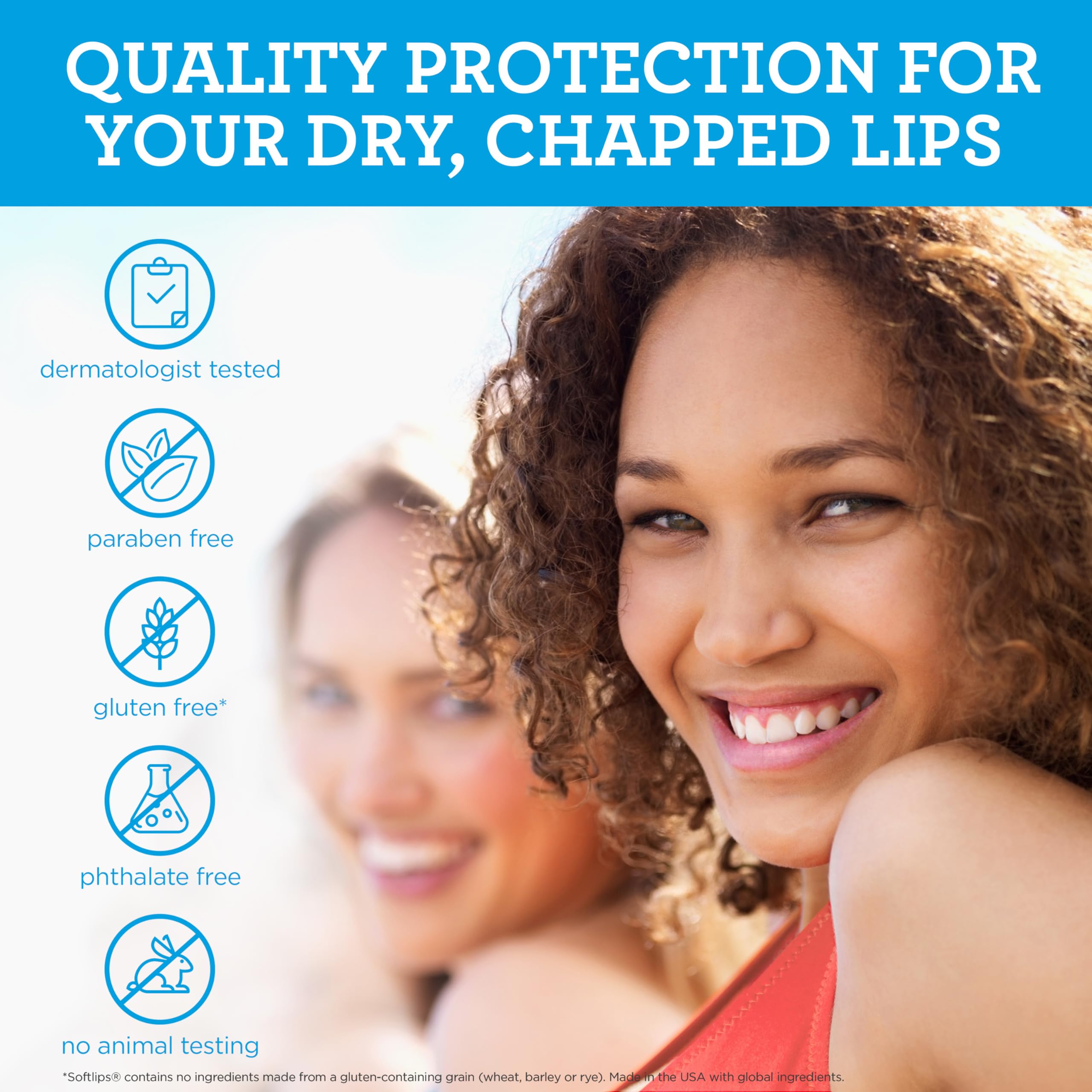SoftLips vanilla lip care on the go fits in a pocket.