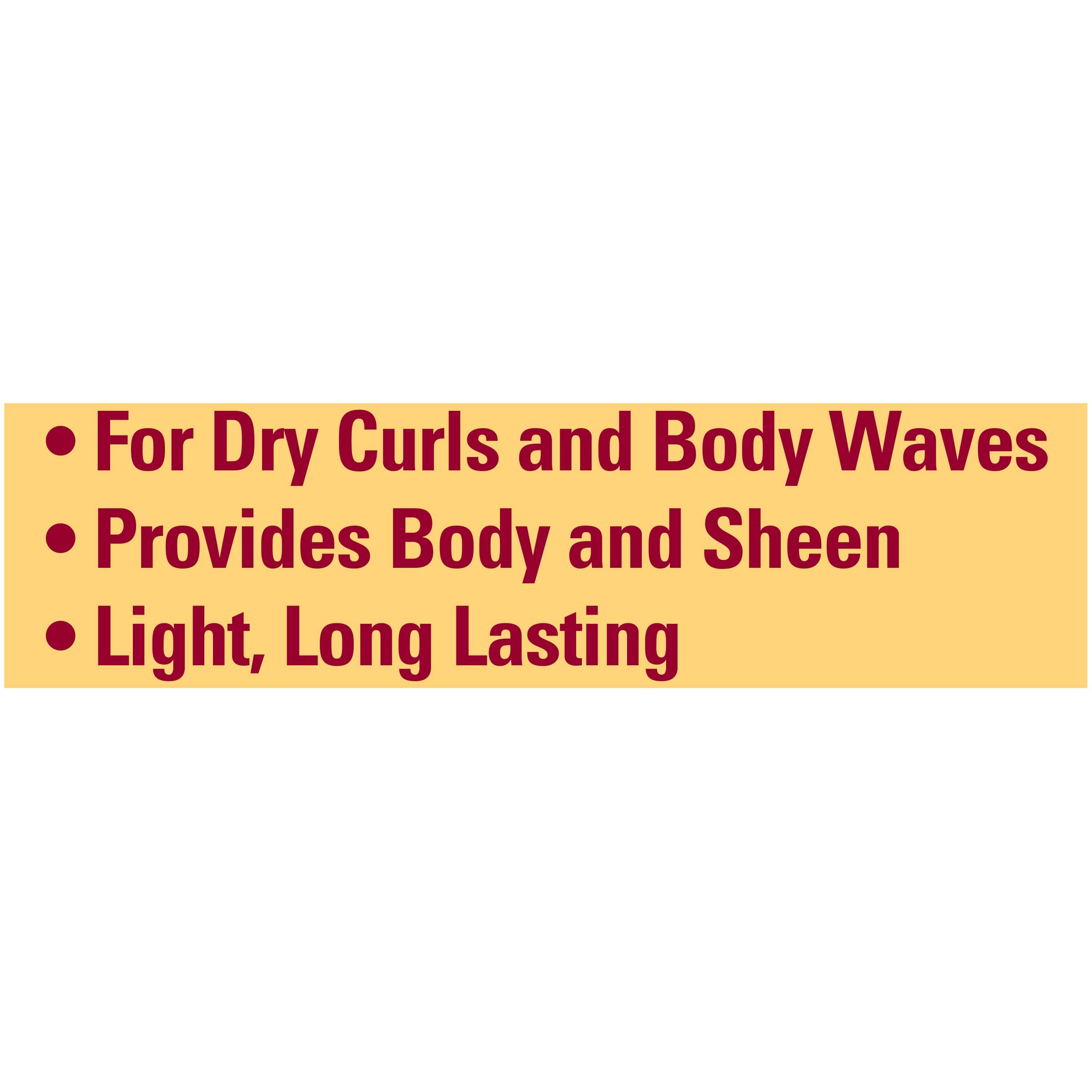 Close-up of glycerin and protein ingredients in Care Free Curl Gold