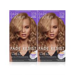 SoftSheen Dark and Lovely Honey Blonde box front shows vibrant color