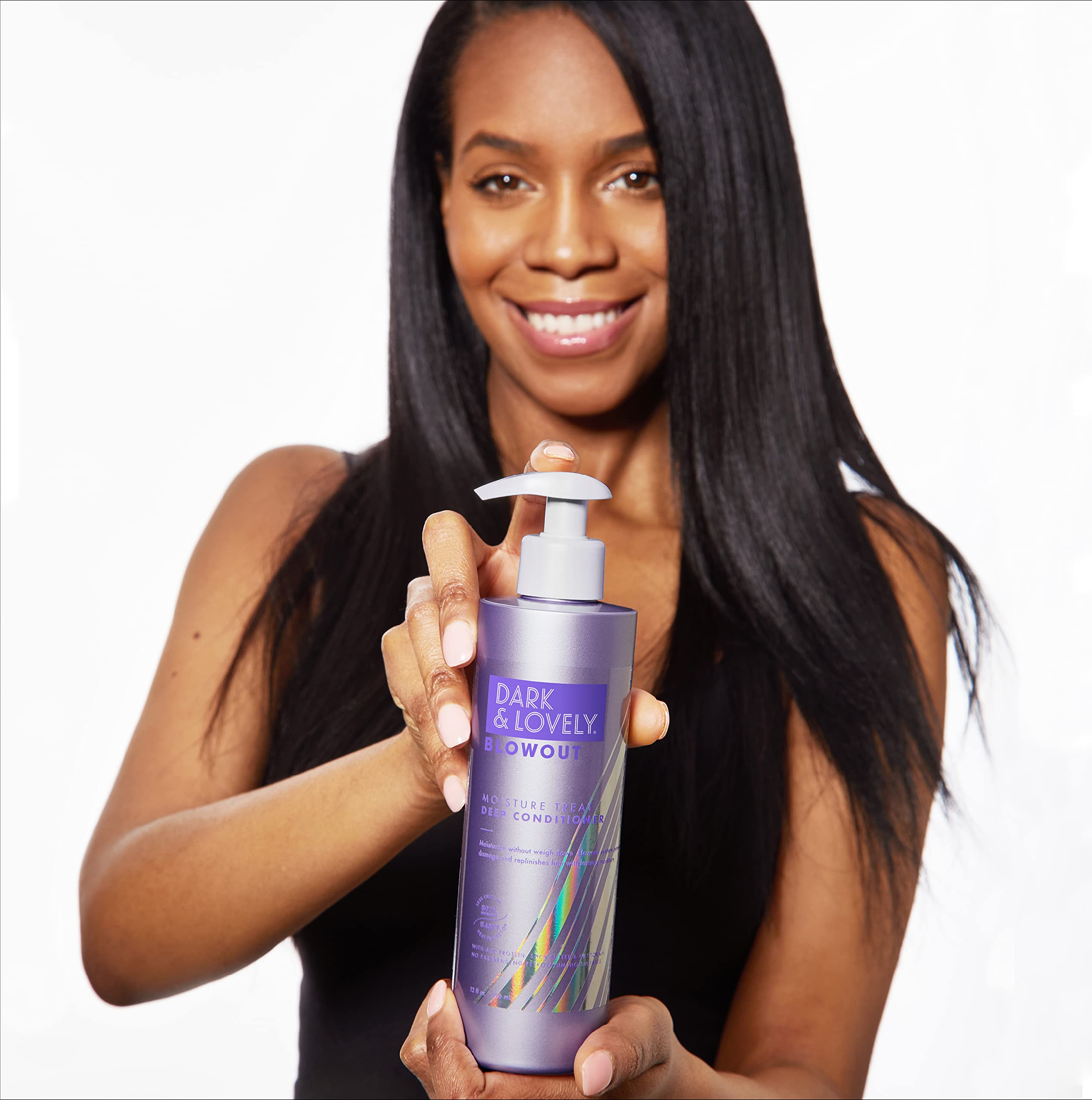 SoftSheen Dark and Lovely shampoo and blow dry cream pack for complete routine.