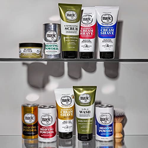 SoftSheen Magic Beard Butter on styled beard for defined look.