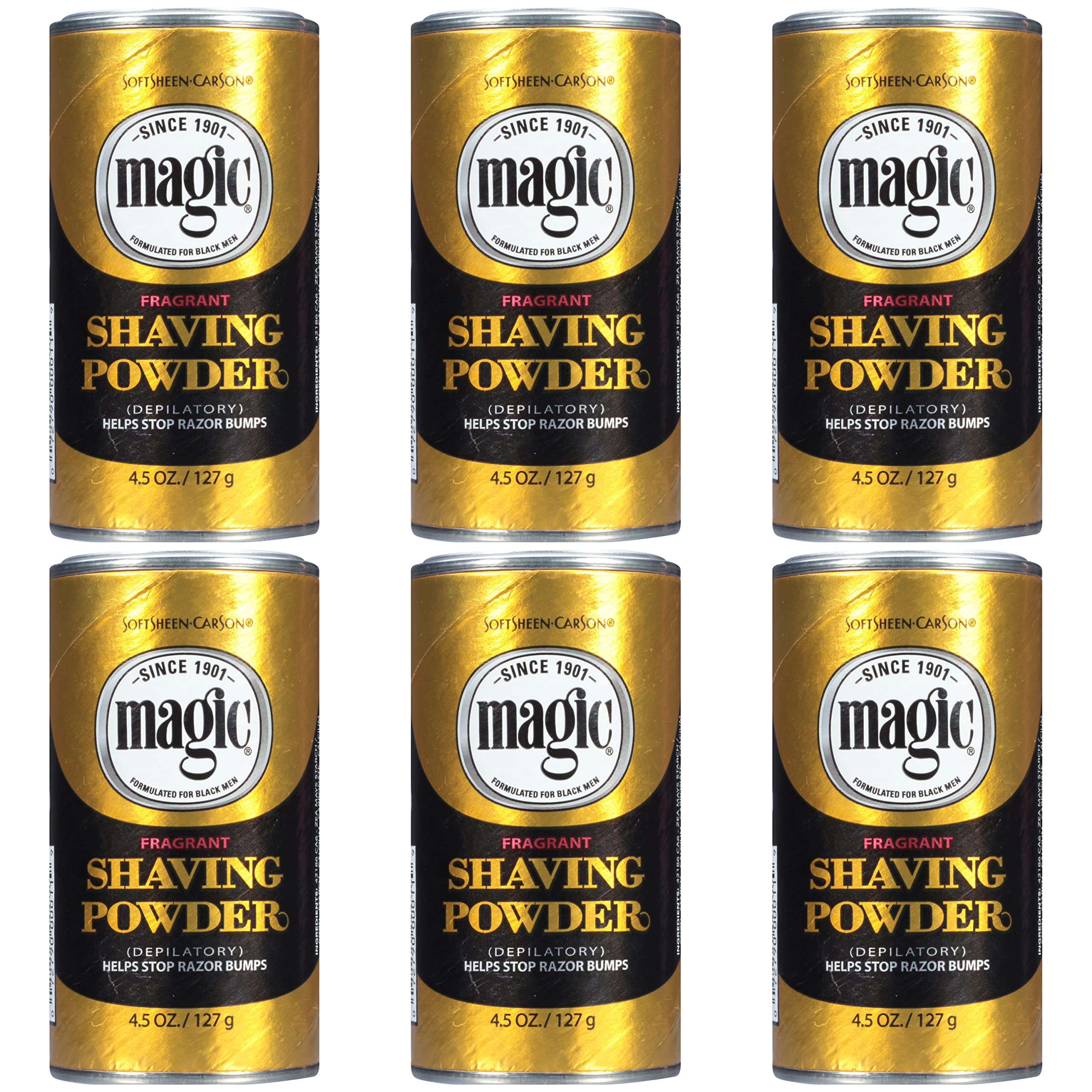 SoftSheen Magic razorless shaving powder tube shown for a smooth, long-lasting shave