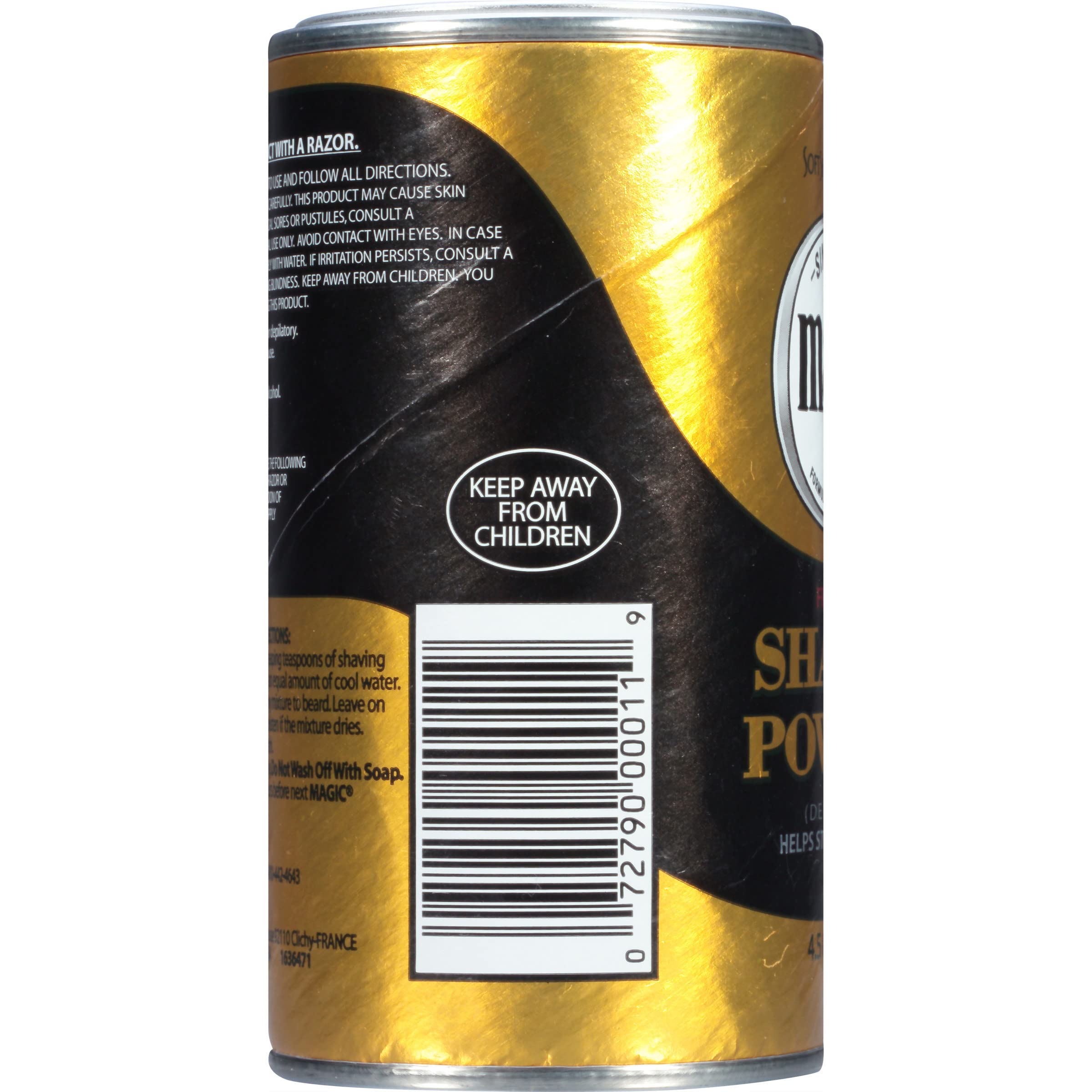 Safety instructions label on SoftSheen Magic packaging for informed use