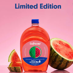 Softsoap watermelon liquid hand soap pump captures a juicy fragrance for daily use.