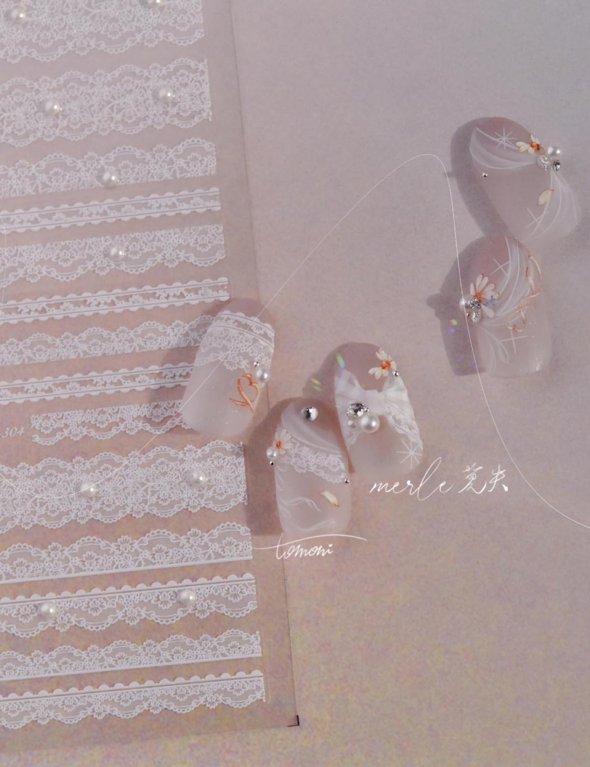 SOFTSOUL Wedding or party nail stickers for elegant, long-lasting wear.