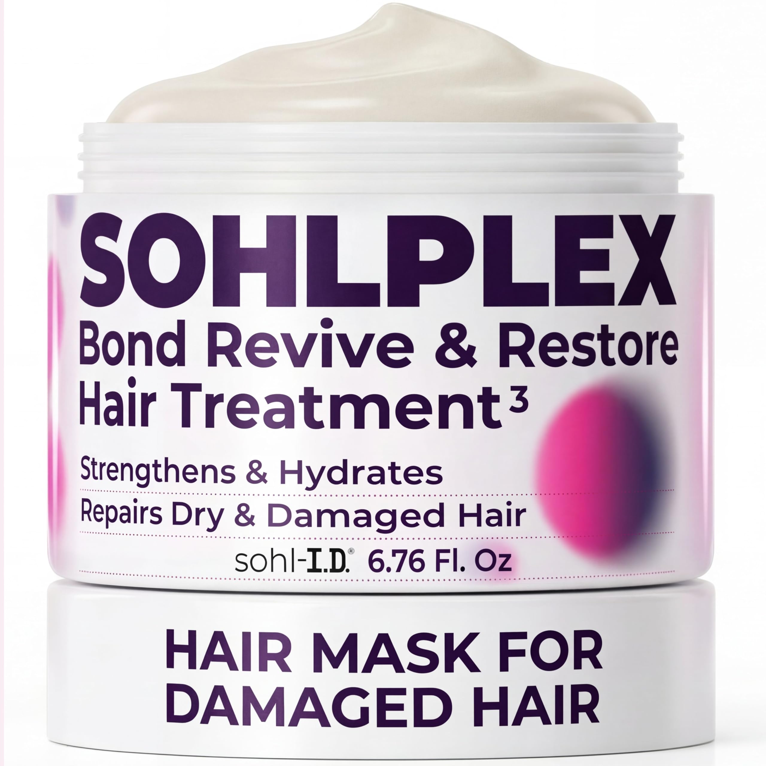 sohl-I.D. hair mask bottle showing deep conditioning for dry and damaged hair
