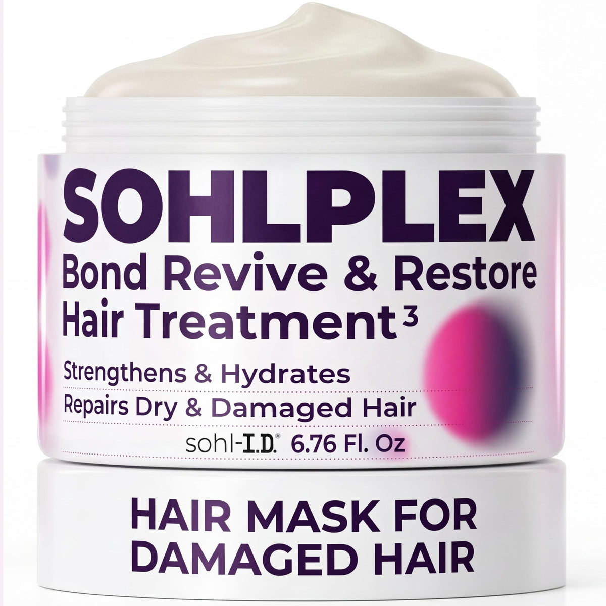 sohl-I.D. hair mask bottle showing deep conditioning for dry and damaged hair