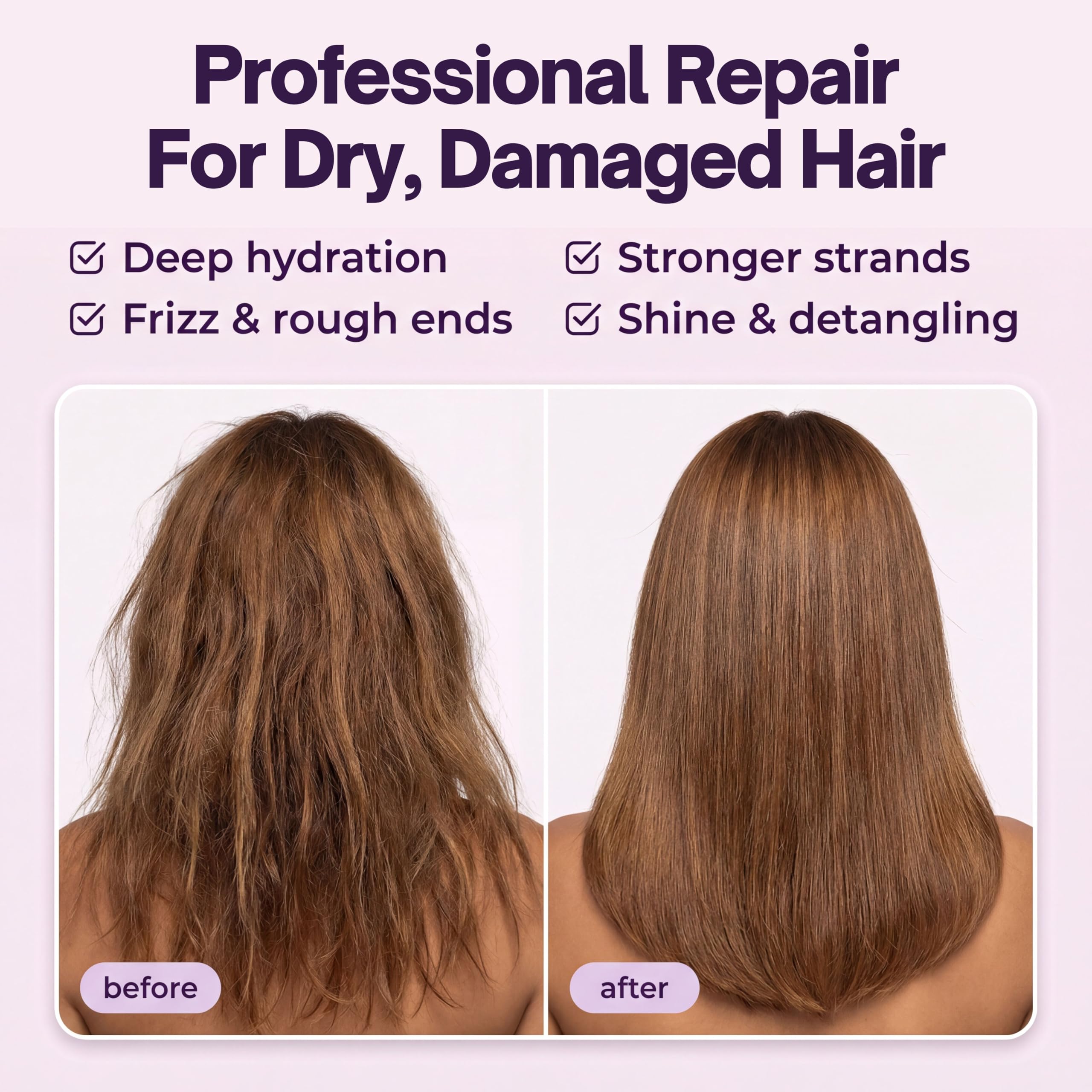 sohl-I.D. hair mask shine after use on healthy-looking strands