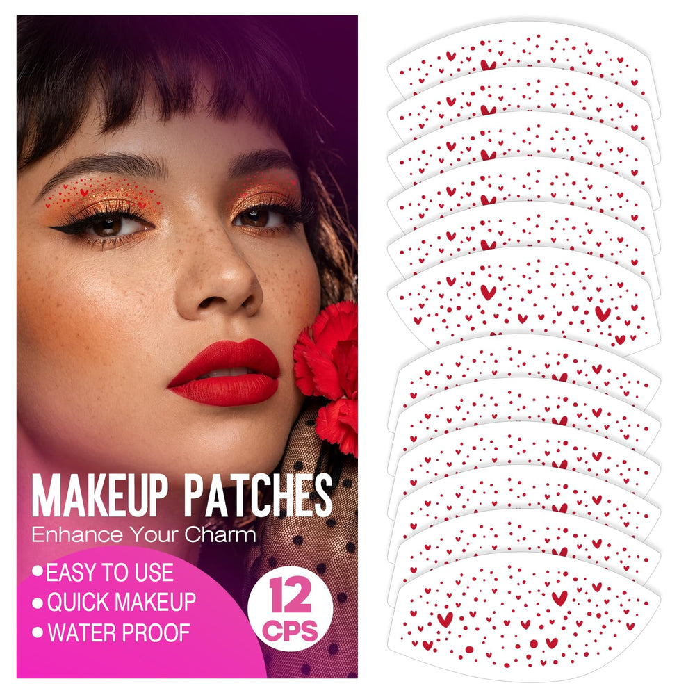 Sokfone Valentines eye speckles heart patches for subtle, playful skin decoration