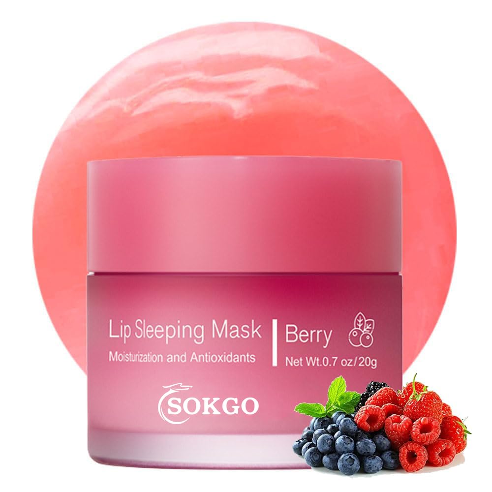 Sokgo Berry Sleeping Lip Mask after wake-up with visibly softer lips.