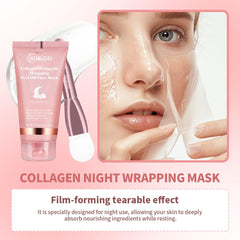 Sokgo Collagen mask peeled off in the morning after overnight wear