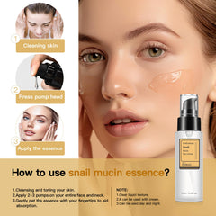 Sokgo Snail Mucin Serum droplets conveying long-lasting moisture on skin.