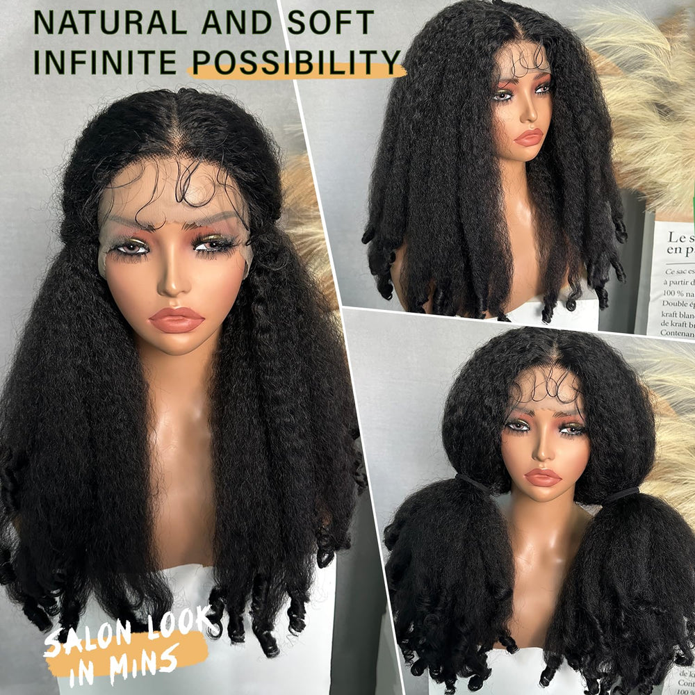 SOKU Afro Curly Wig packaged in a chic box including cap and lashes.