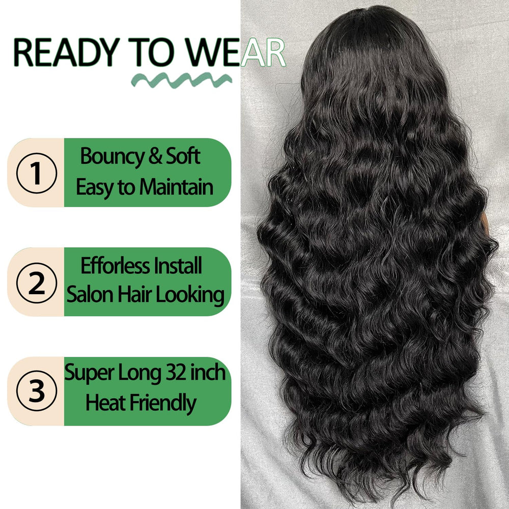 SOKU glueless lace front wig for simple application.
