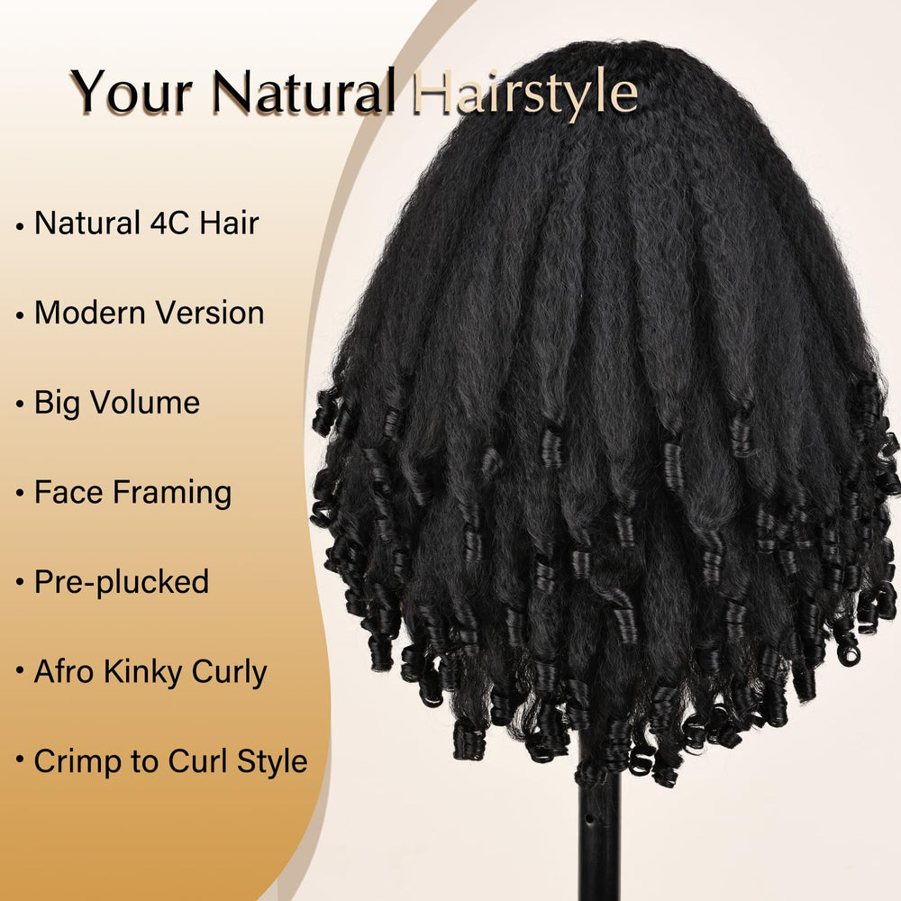 SOKU wig with kinky curly ends for extra volume and bounce.