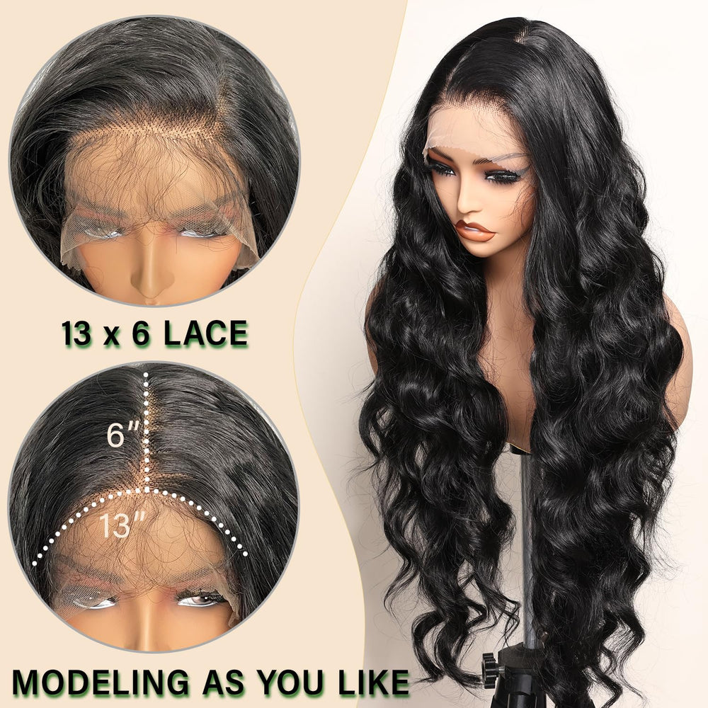 SOKU transparent lace front with baby hair for natural blend.