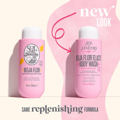 Sol de Janeiro Beija Flor Body Wash gel texture highlights creamy lather and hydration