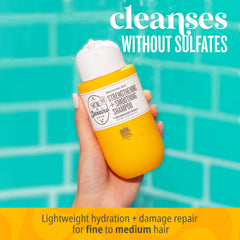 Close up of SOL Seal Technology microcapsules illustrating damaged hair repair action