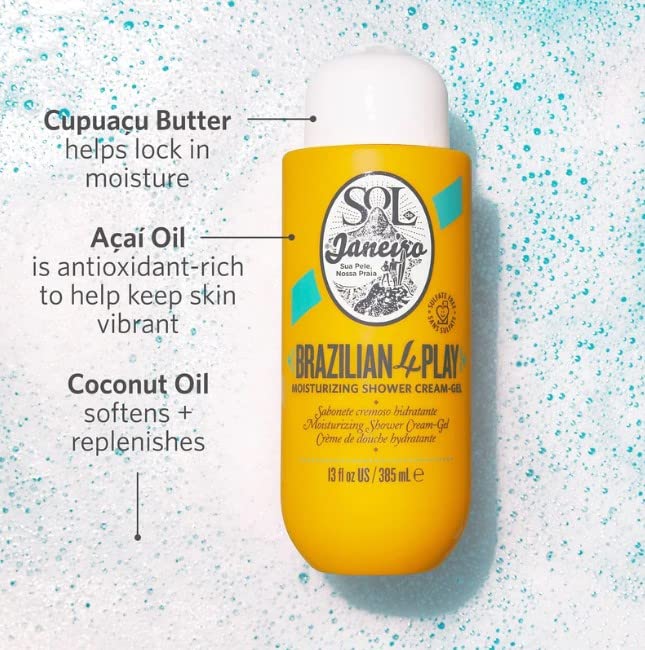 Sol de Janeiro Brazilian Play scent blends salted caramel and pistachio for an inviting shower.