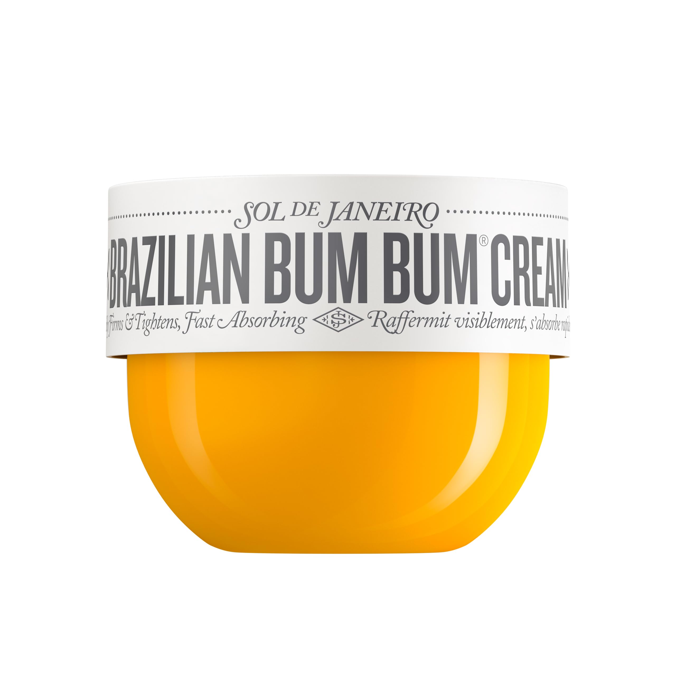 Sol de Janeiro Bum Bum Cream jar close-up showing rich texture and firming potential.