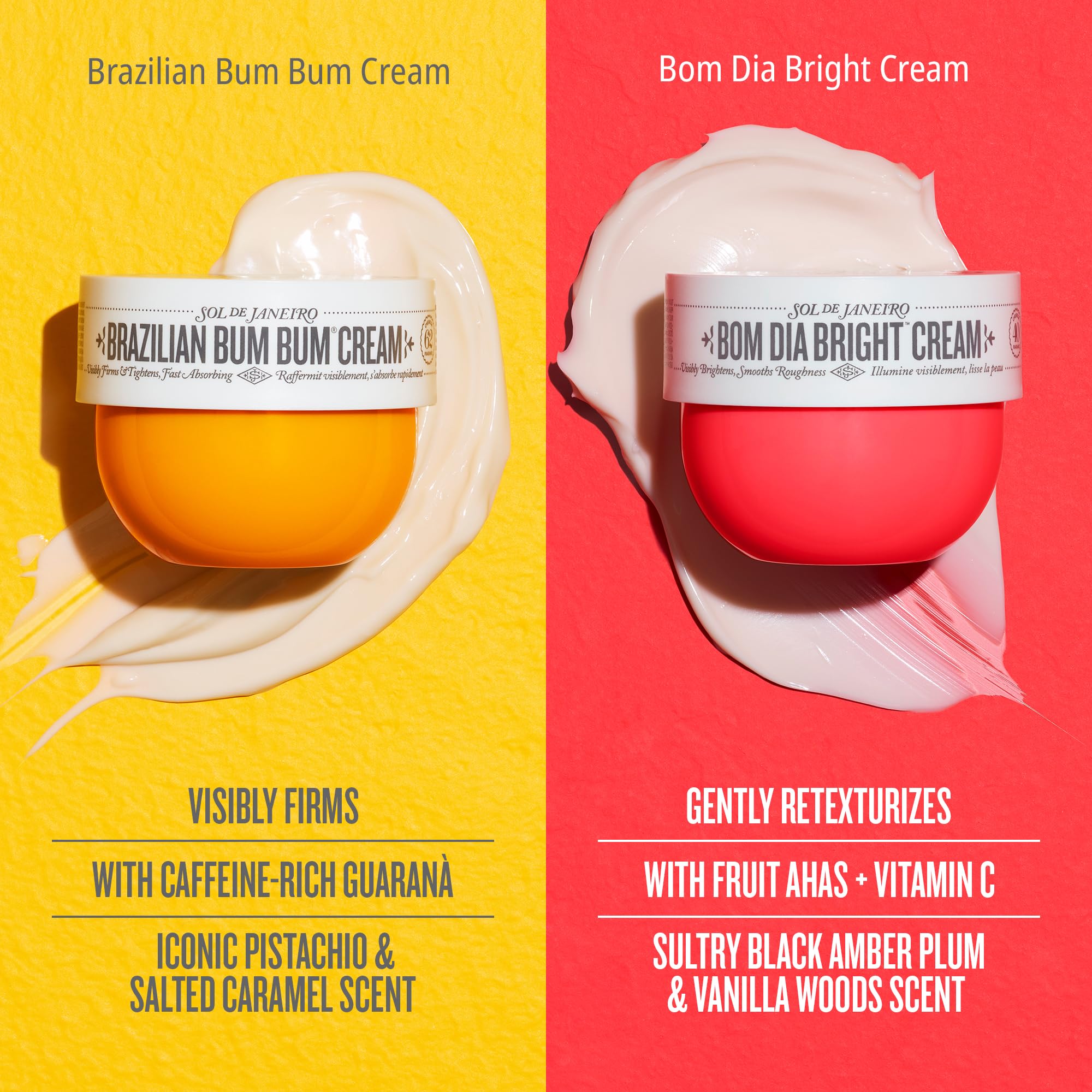 Sol de Janeiro Bum Bum Cream packaging highlights Cheirosa 62 scent