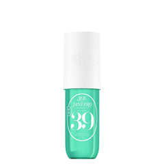 Sol de Janeiro Cheirosa 39 mist bottle closeup highlighting coconut cream aroma and tropical glow.