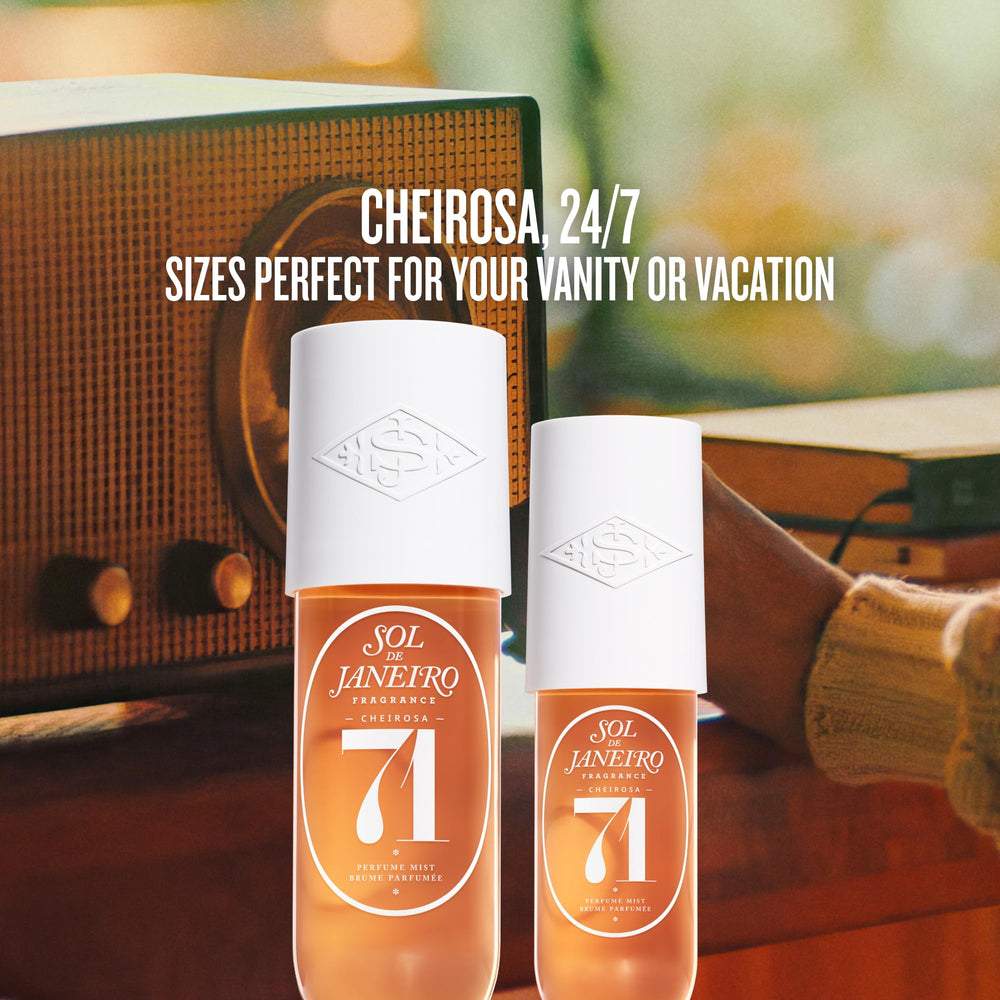 Sol de Janeiro Cheirosa travel-size mist bottle for on-the-go scent refresh.