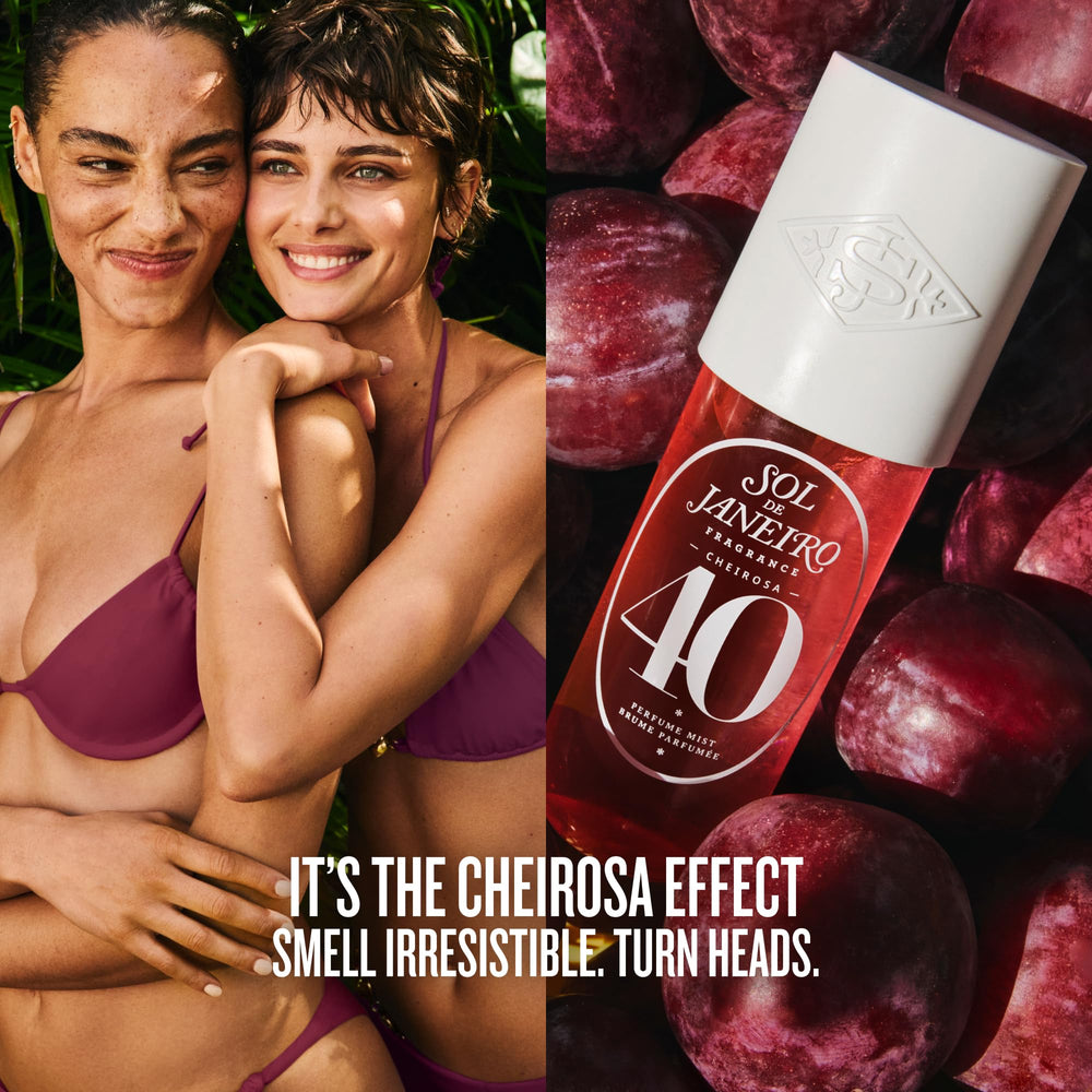 Sol de Janeiro mist on the wrist demonstrates quick refreshment.