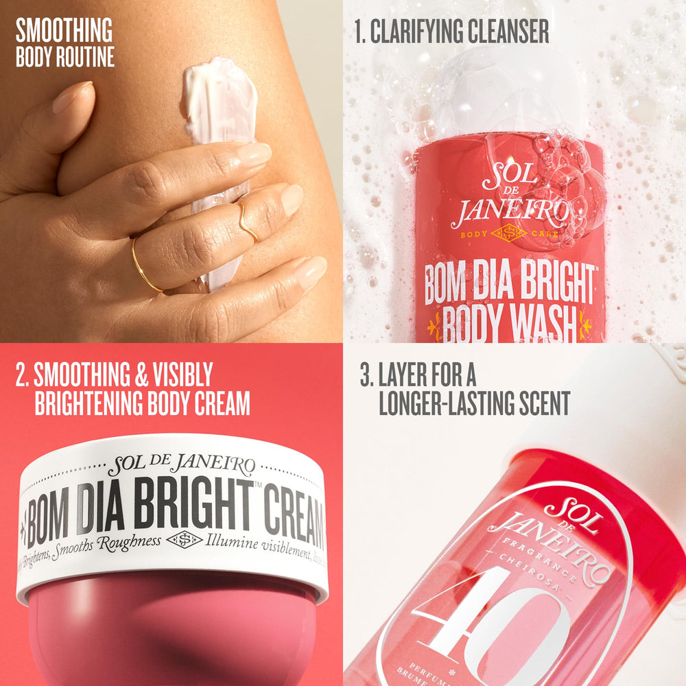 Sol de Janeiro mist quick-application for busy days and workouts.