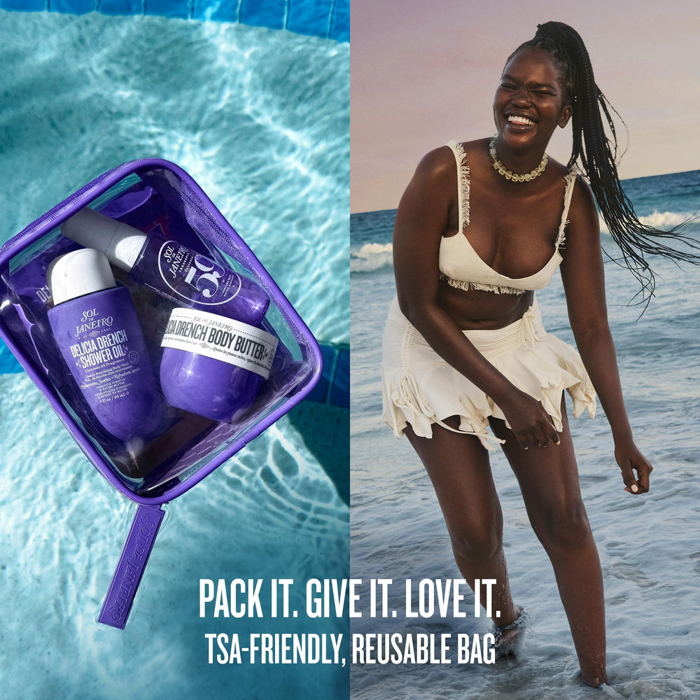 Shower oil dispensing feature of Sol de Janeiro Delícia Drench Shower Oil.