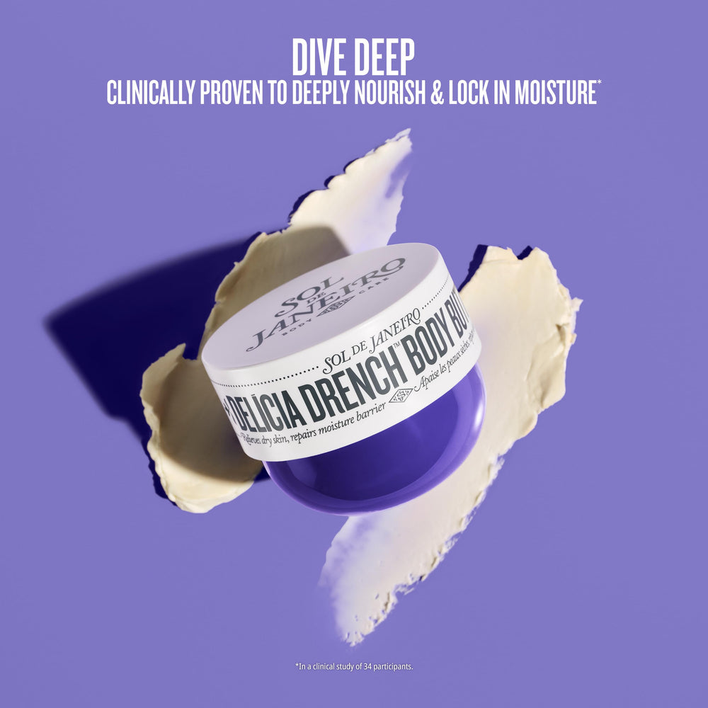 Delicia Drench texture spread on skin to deliver instant moisture.